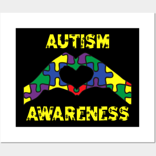 Autism Shirt Autism Awareness TShirt Love Is In Our Hands Posters and Art